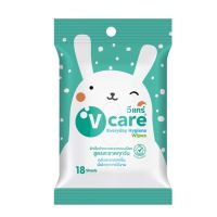 V care วีแคร์ ผ้าเช็ดทำความสะอาด สูตรสะอาดทุกวัน แอนตี้แบคทีเรีย 18 แผ่น EVERYDAY HYGIENE WIPES 18 Sheets 1x4x6