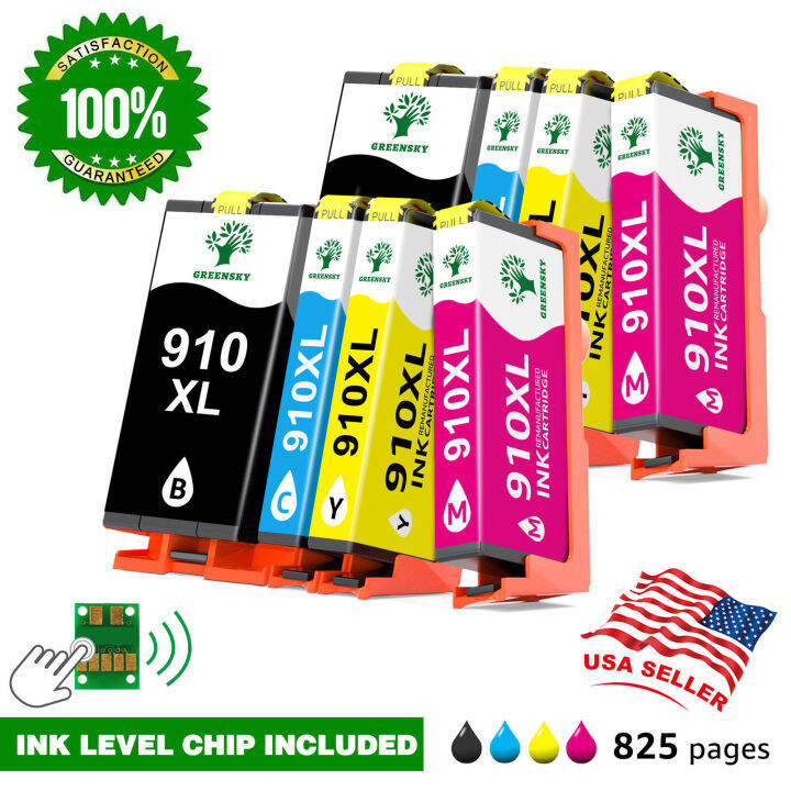 8PK 910XL Ink Cartridges For HP Officejet Pro 8010 8015 8012 8020 8028