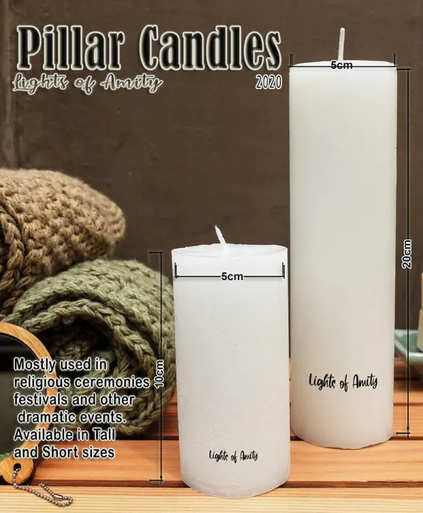 Pillar Prayer Candles, Small Size, Dripless, Smokeless Lazada PH