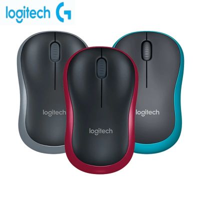 Logitech M185แบบออปติคอลเมาส์ไร้สายขนาดเล็กเงียบสำหรับเดินทางสำนักงานเมาส์ใช้ในบ้านขนาดเล็กสบายสำหรับ Mac Os/มินิพีซี Windows Yuebian