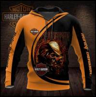 （ALL IN STOCK XZX）  Harley-Davidson 3D Printed Hoodie/Zipper Hoodie 07  (Free customized name logo for private chat, can be changed with or without zipper)