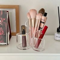 【YD】 and transparent acrylic makeup brush storage bucket ins student pen desktop cosmetics lipstick box