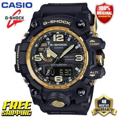 G-Shock GWG1000 MUDMASTER ของแท้ผู้ชายกีฬานาฬิกาเซ็นเซอร์คู่เคลื่อนไหวกลางแจ้งกันกระแทกกันน้ำโคลนอัตโนมัติยกไฟรับประกันสี่ปี GWG-1000GB-1A