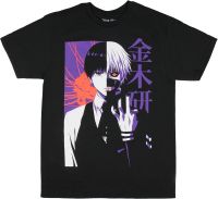 Tokyo Ghoul Mens Ken Kaneki Split Face Graphic Anime T-Shirt