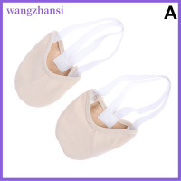 wangzhansi รองเท้ายิมนาสติกลีลาสำหรับผู้ใหญ่เด็กเต้นบัลเล่ต์นุ่มครึ่งรองเท้าใหม่