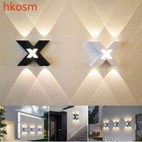 Outdoor Wall Lamp IP65 Waterproof Wall Light Fixture X Shape Indoor Living Room Decoration Lighting