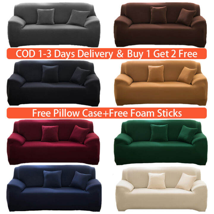 【COD】Sofa Cover 1/2/3/4 Seater L Shape and Regular Sofa Covers Elastic