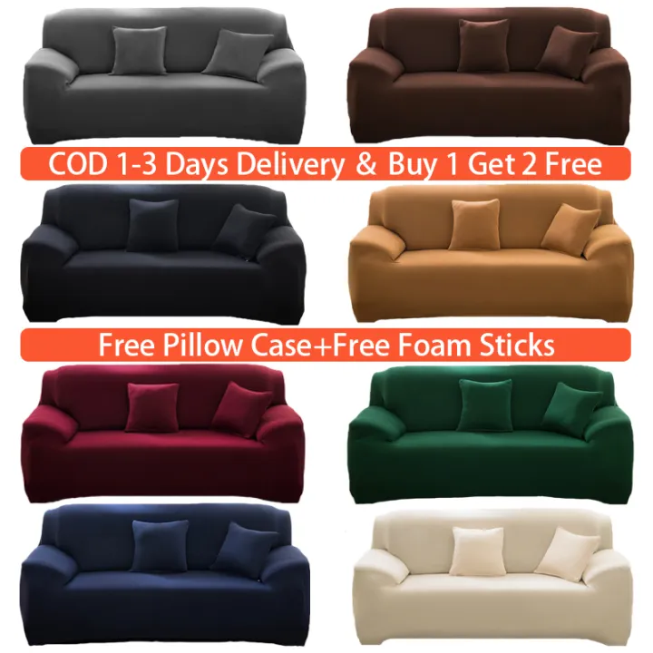 【COD】Sofa Cover 1/2/3/4 Seater L Shape and Regular Sofa Covers Elastic and Retractable Couch