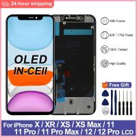 OLED For iPhone X LCD XR XS MAX Screen 11 PRO MAX Display 12 Pro Touch Digitizer Replacement For iPhone XS MAX Display Incell