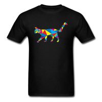 Newest Casual Short Sleeve T Shirt Modern Rainbow Cat Man Tops &amp; s Mens Autumn Winter New Style T-Shirts Male Tops s  C4JT