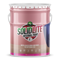 SOLID LITE สีน้ำทาภายในสำหรับฝ้าและผนังคุณภาพดี สีติดง่ายและสวยงาม (สีขาว) - 18L -