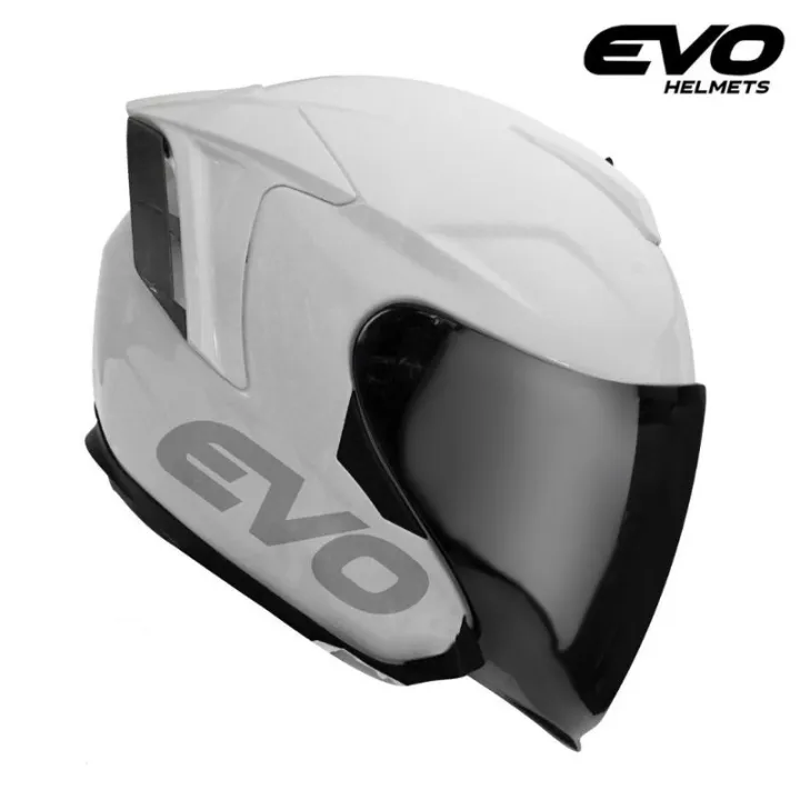 On Sale Evo Helmet Rx 5 Plain Half Face Dual Visor Matte Black Pearl White Glossy Black Lazada Ph 