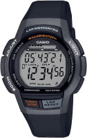 Casio Mens WS- 1000H- 1AVCF 10- Year Battery Digital Display Quartz Black Watch Black/Black