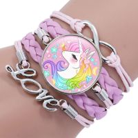 Unicorn Braided Kids Bracelet for Girls Friendship Bracelets Jewelry Multi-layer Charm Bracelet Fashion Jewelry