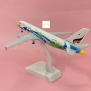 MÔ HÌNH MÁY BAY 20CM BANGKOK AIR A320 AIRBUS CAO CẤP CÓ BÁNH XE TỈ LỆ