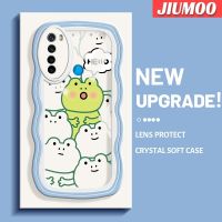 เคส JIUMOO สำหรับ Xiaomi Redmi Note 8 2021 Note 8T เคสลายการ์ตูนมีความสุขกบดีไซน์ใหม่เคสมือถือกันกระแทกแบบใสนิ่มเคสโปร่งใสลายกล้องถ่ายรูปซิลิกาเจลฝาครอบป้องกัน