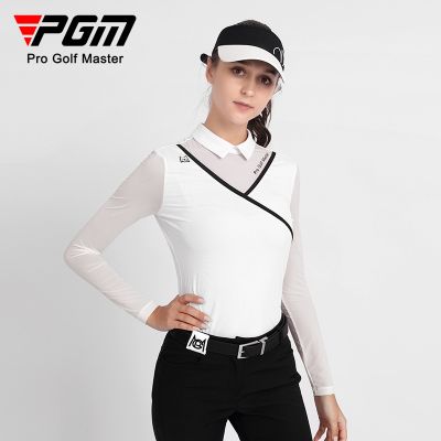 PGM new golf ladies clothing summer long-sleeved T-shirt breathable ice silk elastic and comfortable back chain golf