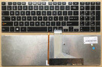 New for Toshiba Qosmio X870 X875 series laptop English US Keyboard backlit whit gray frame