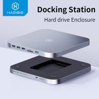 USB C Hub รุ่น MC25 with SATA Hard Drive Enclosure USB 3.0 hub for Mac mini MacBook Pro Type C SSD HDD Case SD/TF Card Reader