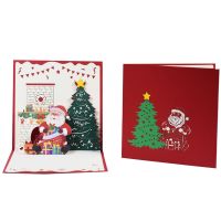 3D Three dimensional Christmas Card Holiday Blessing Card Christmas Decoration 2023 New Year Gift for Boy Girls Women Home Decor