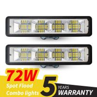 แถบแสง Led ทำงานในรถยนต์4X4 LED 24V 24V ออฟโร้ด SUV เอทีวีรถบรรทุกเรือแทรคเตอร์รถขุดขนาด12V 24V 72W