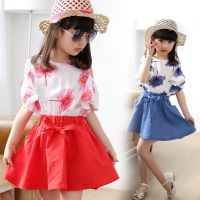 [COD] Childrens girl suit summer 2019 new Korean version of the trendy childrens chiffon fashionable two-piece