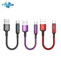 Ultra Short 25cm Type C Cable For iPhone 14 13 Pro Max Fast Charging Data Wire For Samsung Huawei Xiaomi Micro USB Charger Cord