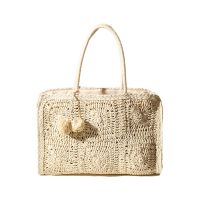 Large Capacity Woven Straw Bag Shoulder Bags for Women Hollow Rattan Bag Shopper Bags Bohemia Tote Purses Handbag Ins