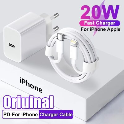 Original PD 20W Charger for iPhone 14 13 12 11 Pro Max Mini 8 Plus USB C Fast Cable for Apple XR X XS Type C Fast Charging Cable