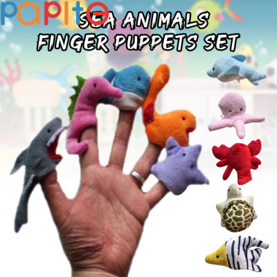 PAPITE【Ready Stock】Cartoon Biological Animal Finger Puppet Plush Toys Child Baby Favor Dolls（10pcs）【FREE SHIPPING】