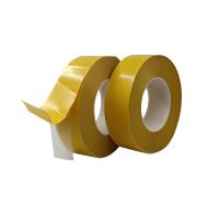 ✥㍿ 50 Meter Yellow Paper Transparent PET Double-sided Tape Ultra Thin Strong Adhesion High Temperature Resistance And No Residue