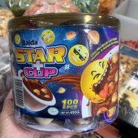 Baida star cup บิสกิตช็อคโกแลตถ้วย 100 ชิ้น 450 กรัม มีช้อนตัก อร่อย ขนมนำเข้า พร้อมส่ง!!! [FM153]