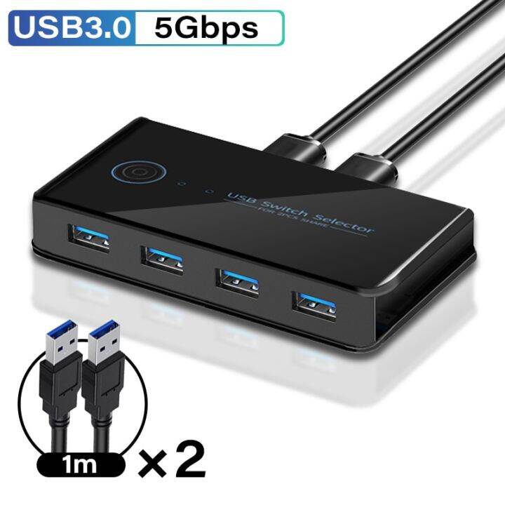 usb-3-0สวิตช์-kvm-usb-สวิตช์แชร์2อินพุต4เอาต์พุตสำหรับแล็ปท็อป-pc-เมาส์และคีย์บอร์ดเครื่องพิมพ์-usb-usb-ตัวควบคุมสวิตช์ฮับต่อพ่วง-feona