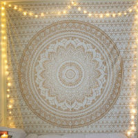 Meijuner Mandala Tapestry Indian Tapestry Bohemian Tapestry Wall Tapestry Wall Hanging Pared Wall Hanging Gold Bedding MJ093