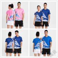 Badminton take sport suit quickly absorb sweat suit men and women in the summer of short sleeve T-shirt printing team table tennis clothes