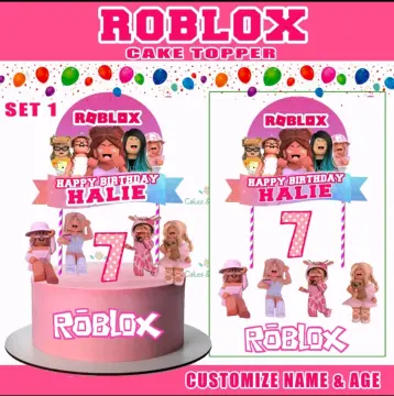 Party Decoration - Cake Topper - Roblox Theme - Roblox Girl