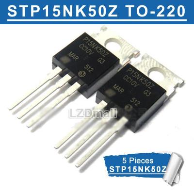 5ชิ้น Stp15nk50z ถึง-220 14A To220 P15nk50z/500V N-Channel มอสเฟท