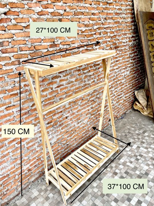 t-t-shop-ราวพับ-2-ชั้น-ขนาด-37-100-150-cm-ราวแขวนผ้า-ชั้นวางของ