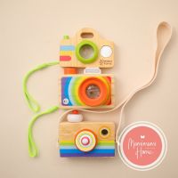 1PC baby SLR toy camera childrens educational interest wooden camera toy