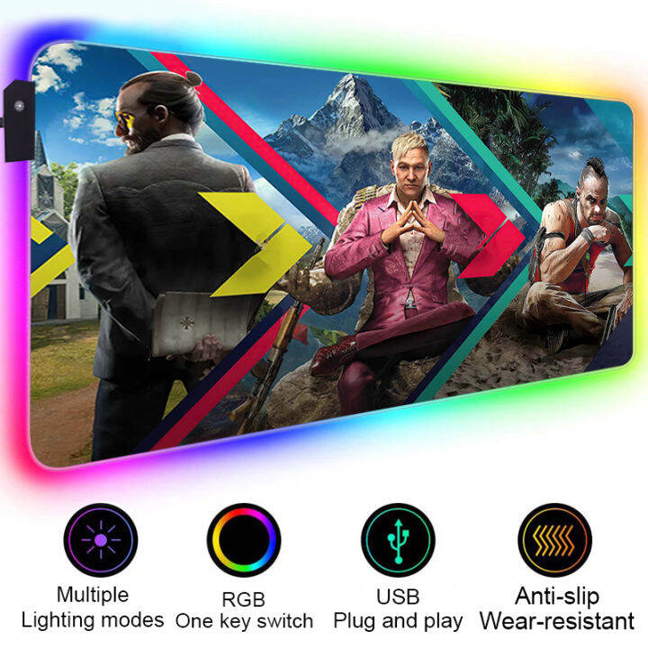 far-cry-5-rgb-anime-gaming-keyboard-mousepad-large-accessories-speed-game-gamer-led-mouse-pad-soft-laptop-notebook-mat-for-csgo