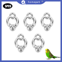 ? Homepet 5pcs Parrot leg Ring กิจกรรมข้อเท้าเท้าแหวนนกกลางแจ้งฝึกบินใหม่