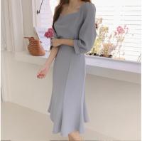 【Ladies shop】 S XL ใหม่ฤดูLadies shopสาว Boho คอสูง Oversize แขนสั้นผู้หญิงชุดเสื้อคลุม Vestido