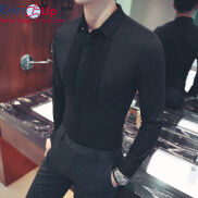 Ấm Cúng Lên Mới Mỏng Phù Hợp Với Áo Sơ Mi Nam Tiệc Cưới Tay Dài TUXEDO Áo