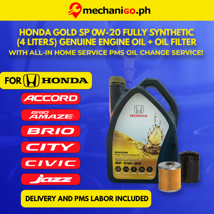 HONDA GOLD SP 0W20 Fully Synthetic (4 Liters) Genuine ENGINE OIL for
