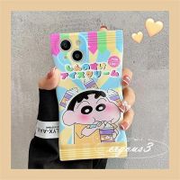 guohongzhilianjiaoyukej ใหม่ เคสโทรศัพท์มือถือแบบนิ่ม ลายการ์ตูนชินจังน่ารัก สีแคนดี้ สร้างสรรค์ สําหรับ iPhone 14 13 12 SE2020 X XR Xs 7 8 6 6s