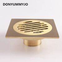 DONYUMMYJO 1pc 4 Inch Copper Deodorant Square Floor Drain Bathroom Washing Machine Floor Drain