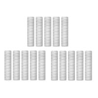 15pc 10 Micrometre 10 Inch x 2.5 Inch String Wound Sediment Water Filter Whole House Sediment Filtration