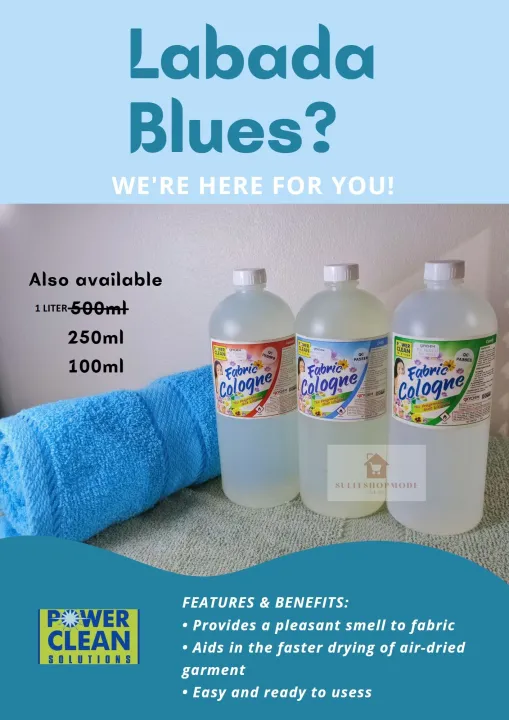 Concentrated FABRIC COLOGNE Finishing Spray 1 LITER Laundry Fragrance