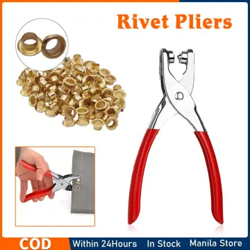 803Pcs Grommet Pliers Kit, 1/4 Inch 6mm Tool with 800 Metal Eyelets with  Washers in Gold and Silver, Portable Grommet Hand Press kit for