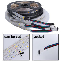 【✱2023 HOT✱】 na07037036036666 เทปแถบไฟ Led แสง Rgb 5V 12V 24 V กันน้ำ5050 60Leds/M 5 M 12 24 V เทปริบบิ้นสาย Led ยืดหยุ่นทีวีห้องนั่งเล่นไฟสีดำ